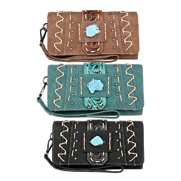 Montana West Brand Tooled Leather Wallet - BRAND NEW - Picture 2 of 6